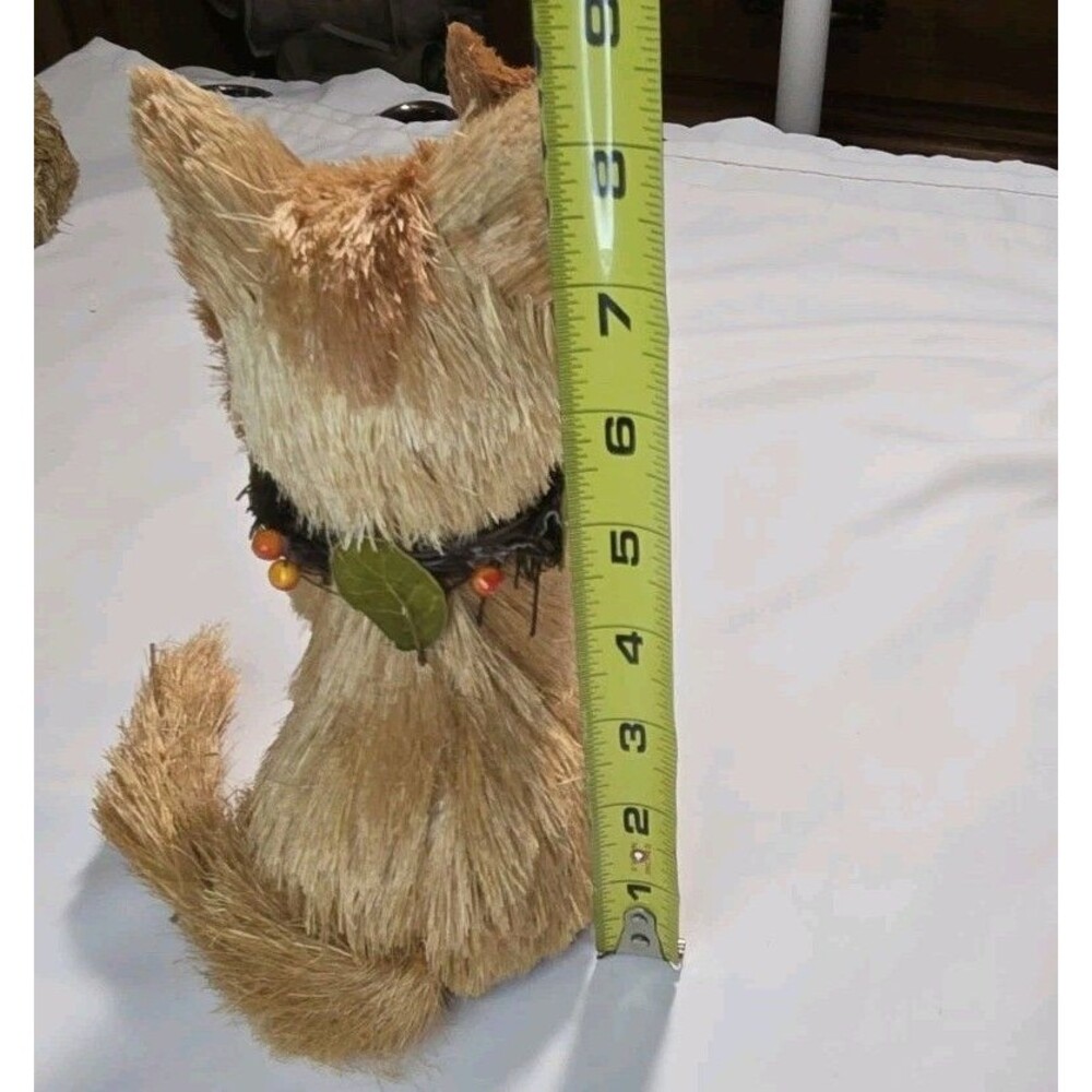 Rustic Brush Fox Farmhouse Figures Set of 2 Autumn Thanksgiving Tabletop Decor - Picture 12 of 13
